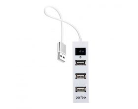 Разветвитель USB-HUB Perfeo PF-H045 4 Port, белый