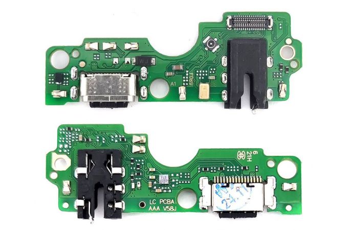 Шлейф для Infinix Hot 40i (X6528B) с разъемом зарядки + разьем гарнитуры (плата)