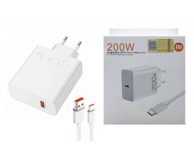 Сетевое зарядное устройство USB Xiaomi 200W USB + кабель USB-Type-C (Л)