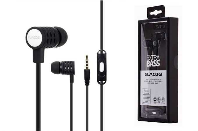 Наушники вакуумные проводные ELMCOEI EV-110 (черный)