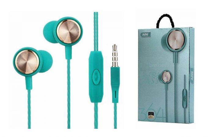 Наушники вакуумные проводные JIAYU JY-364 (зеленый)
