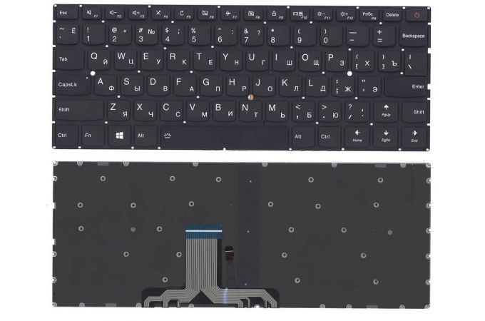 Клавиатура для ноутбука lenovo ideapad 710S 710s-13isk черная с подсветкой