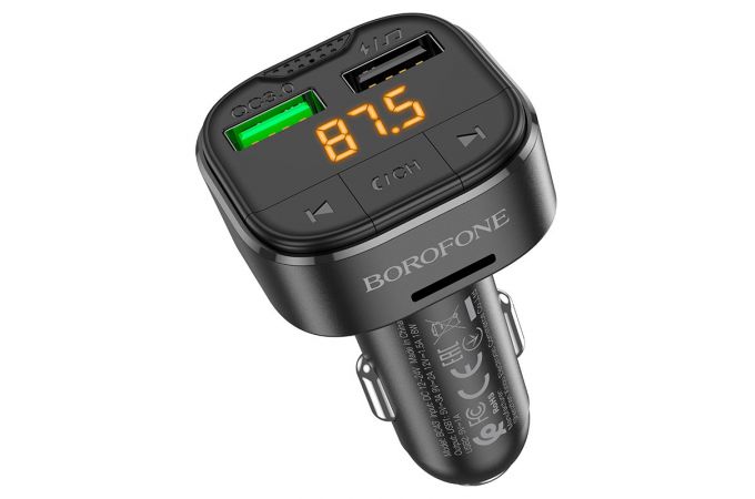 FM-Модулятор BOROFONE BC43 Flash QC3.0 car BT FM transmitter