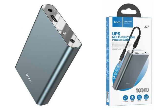 Универсальный дополнительный аккумулятор Power Bank HOCO J97 UPS multi-function (10000 mAh) (черный)