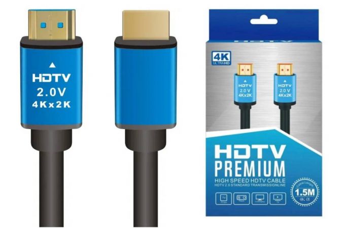 Кабель HDMI (папа - папа) 1,5 м (V2.0) 4K PREMIUM