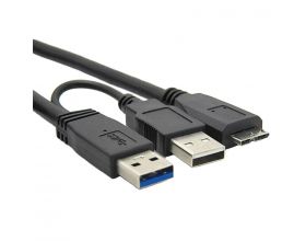 Кабель USB3.0 Type-A (папа) - Type-B Micro (папа) + доп. питание 0,5 м