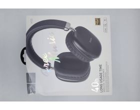 Наушники мониторные беспроводные HOCO W35 wireless headphones Bluetooth (черный) (УЦЕНКА! МЯТАЯ УПАКОВКА)