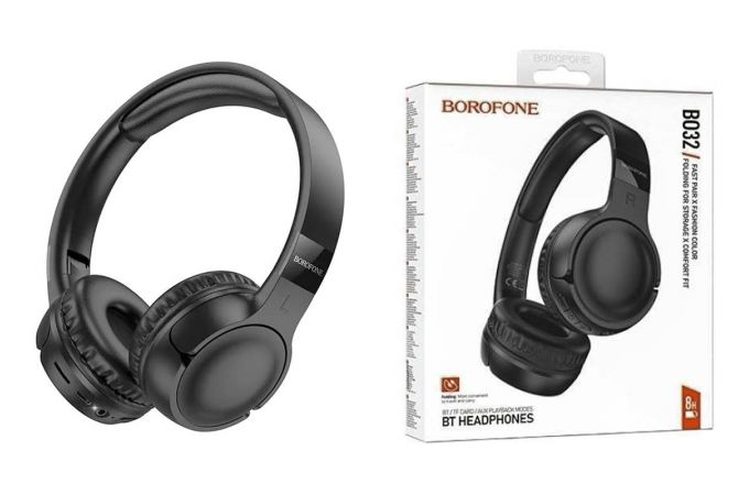 Наушники мониторные беспроводные BOROFONE BO32 Show (черный)