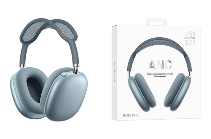 Наушники мониторные беспроводные BOROFONE BO35 Plus Adorable ANC (синий)