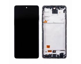 Дисплей для Samsung A725F Galaxy A72 Black в сборе с тачскрином + рамка, OLED (Big glass)