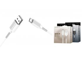 Кабель USB - MicroUSB BOROFONE BX11 2A (белый) 1м (пружинка)