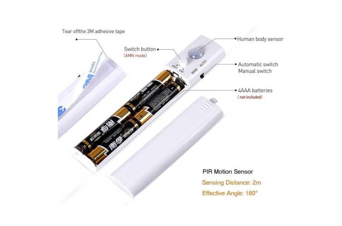 Лента светодиодная Огонек OG-LDL04 Белая 1м (датчик движения)