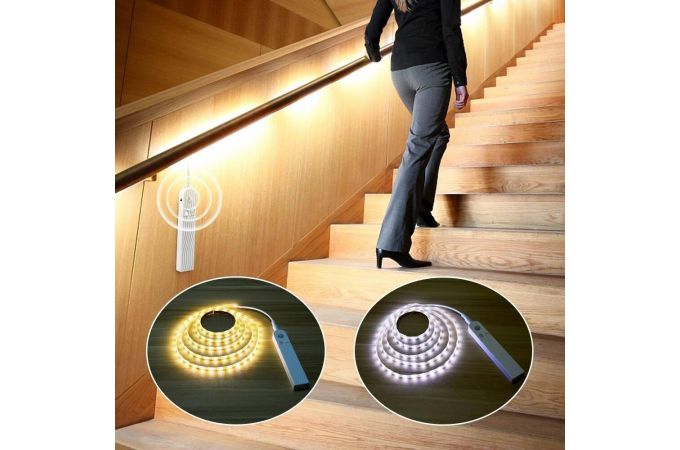 Лента светодиодная Огонек OG-LDL05 Белая 3м (датчик движения)