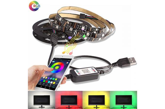 Лента светодиодная Огонек OG-LDL06 RGB Bluetooth 1м