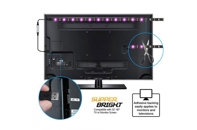 Лента светодиодная Огонек OG-LDL09 RGB 1м (USB)