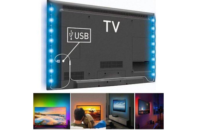 Лента светодиодная Огонек OG-LDL17 RGB 2*0.5м (USB)