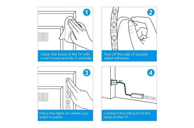 Лента светодиодная Огонек OG-LDL17 RGB 2*0.5м (USB)