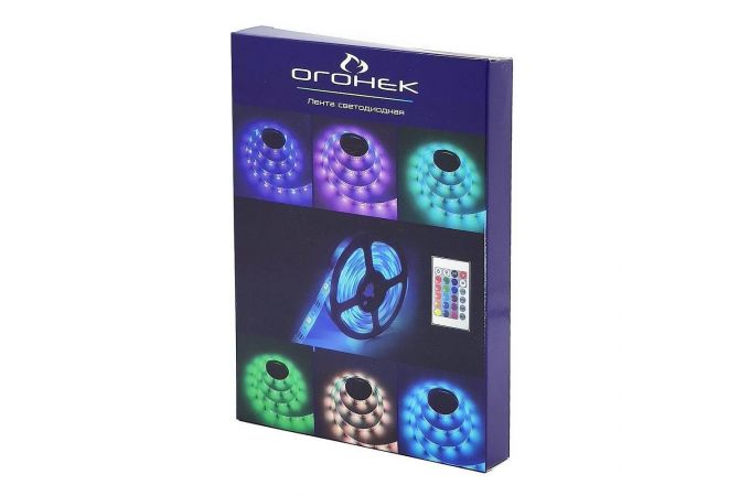 Лента светодиодная Огонек OG-LDL19 RGB 1м (3*AA)