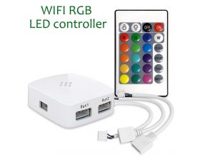 LED контроллер Огонек OG-LDL26 (Wi-Fi, 2*RGB,пульт)