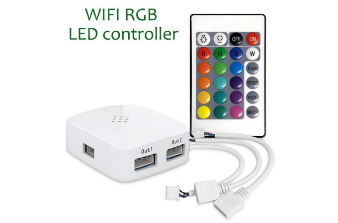 LED контроллер Огонек OG-LDL26 (Wi-Fi, 2*RGB,пульт)