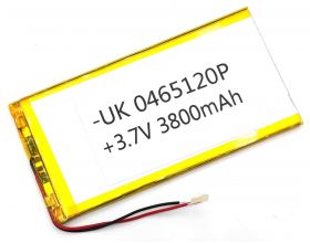 Универсальный аккумулятор 125x65x4 3.7V 3800mAh