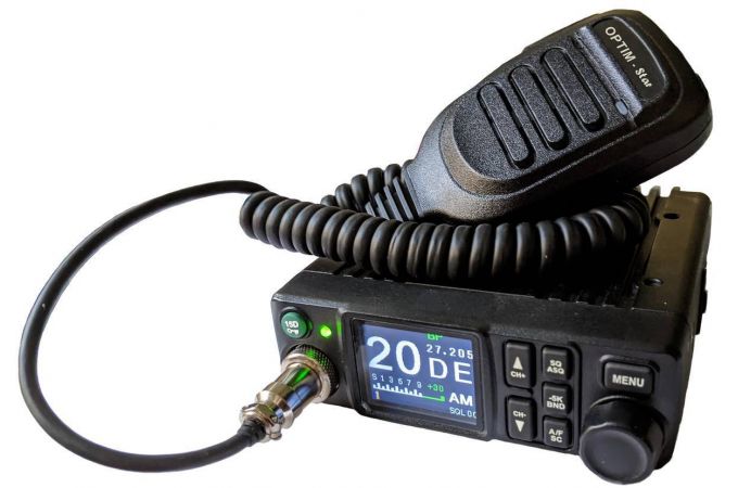 Рация Optim Star CB, 40 каналов, 2 шумодава, 12-24v, цвет. дисплей