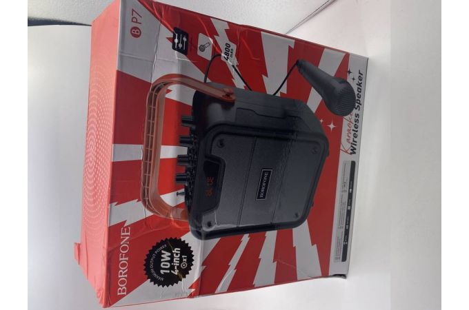 Портативная беспроводная колонка BOROFONE BP7 Cool karaoke BT speaker (черный) (УЦЕНКА! МЯТАЯ УПАКОВКА)