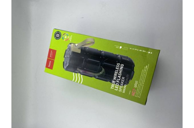Портативная беспроводная колонка HOCO HC7 Pleasant sports BT speaker (черный) (УЦЕНКА! МЯТАЯ УПАКОВКА)