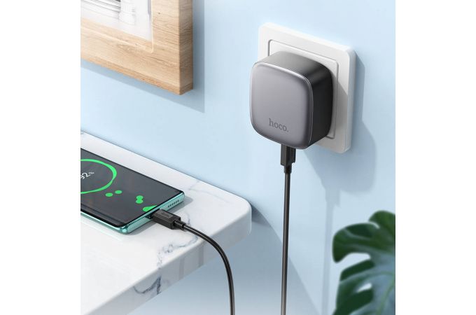 Сетевое зарядное устройство USB + 2USB-C HOCO CS33A PD30W+ QC3.0 (черный)