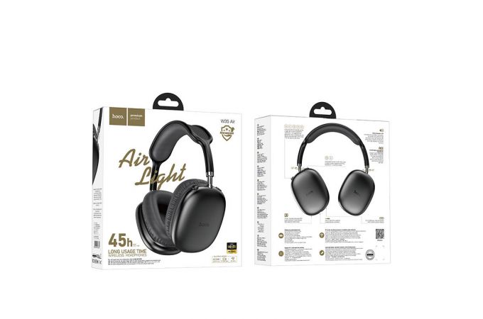 Наушники мониторные беспроводные HOCO W35 Air Triumph wireless headphones Bluetooth (черный)