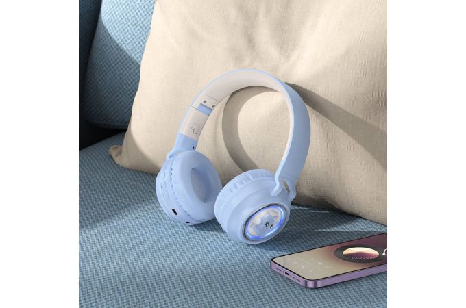 Наушники мониторные беспроводные HOCO W50 wireless headphones Bluetooth (цвет розовый)