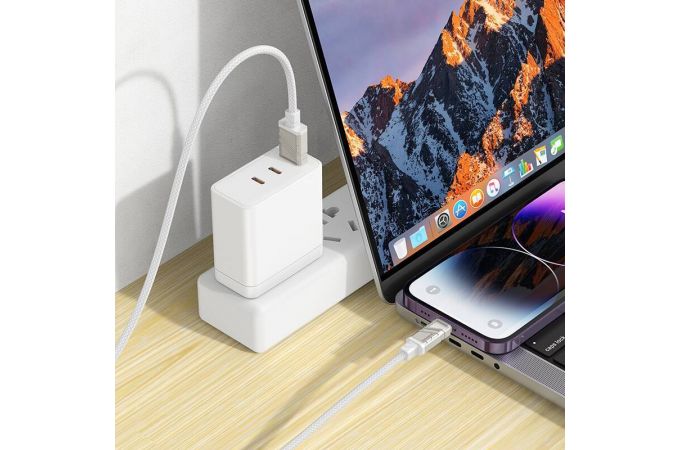 Кабель USB - Lightning BOROFONE BU54 (белый) 1м