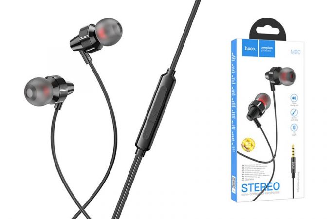 Наушники HOCO M90 Delight 3.5 mm sound earphones черная