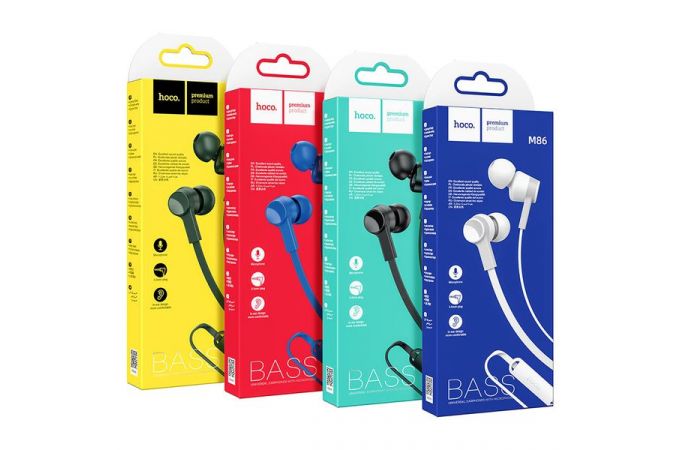 Наушники вакуумные проводные HOCO M86 Oceanic universal earphones (синий)