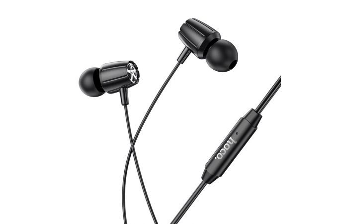 Наушники вакуумные проводные HOCO M88 Graceful universal earphones with mic (черный)