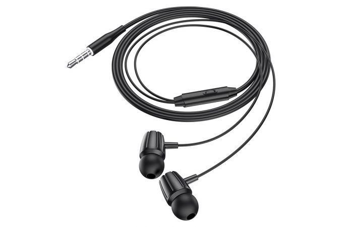 Наушники вакуумные проводные HOCO M88 Graceful universal earphones with mic (черный)