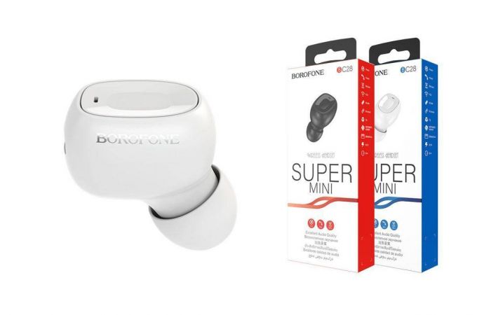 Bluetooth гарнитура BOROFONE BC28 (белый)