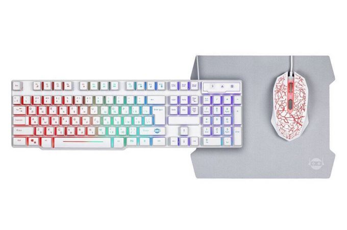 Игровой набор TFN 3в1 Saibot AZ-1 White клавиатура+мышь+коврик TFN-GMKB-AZ-1WH