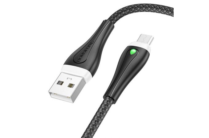 Кабель USB - MicroUSB BOROFONE BX100 2,4A (черный) 1м