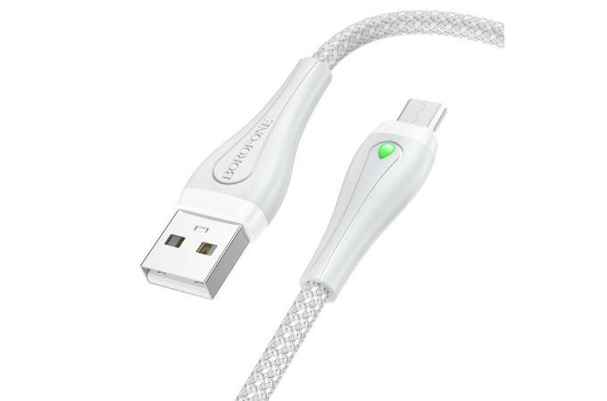 Кабель USB - MicroUSB BOROFONE BX100 2,4A (серый) 1м