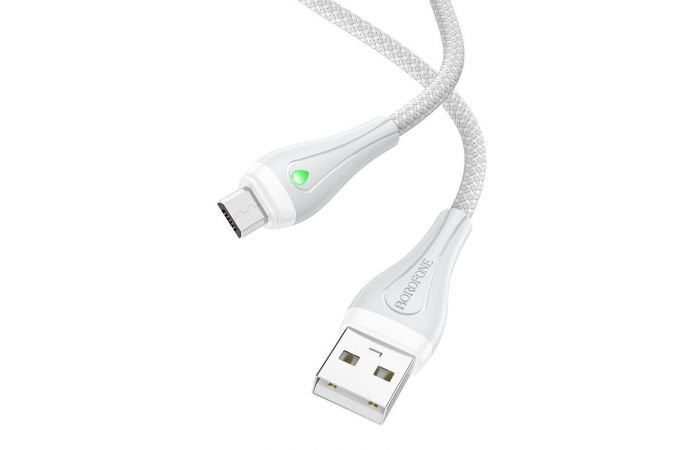 Кабель USB - MicroUSB BOROFONE BX100 2,4A (серый) 1м