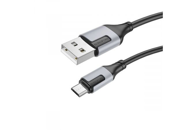 Кабель USB - MicroUSB BOROFONE BX101 2,4A (черный) 1м