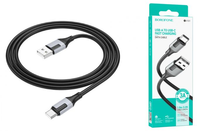 Кабель USB - USB Type-C BOROFONE BX101, (черный) 1м