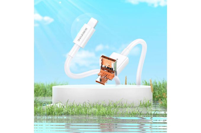 Кабель USB Type-C - Lightning BOROFONE BX102 (белый) 1м