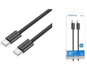 Кабель USB Type-C - USB Type-C BOROFONE BX104, PD60W (черный) 1м