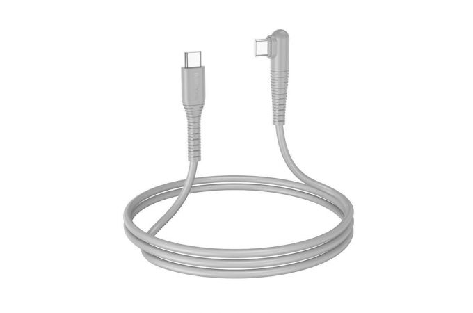 Кабель USB Type-C - USB Type-C BOROFONE BX105, PD60W (серый) 1м
