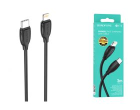 Кабель USB Type-C - Lightning BOROFONE BX19 PD (черный) 3м