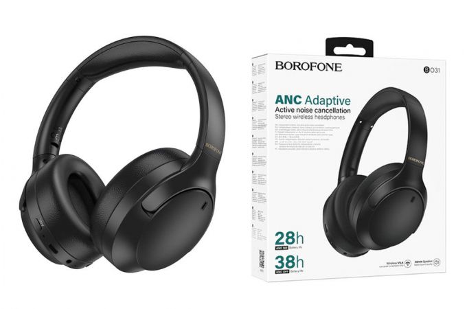 Наушники мониторные беспроводные BOROFONE BO31 Prestige active noise reduction BT (черный)