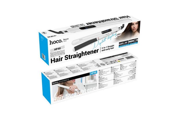 Универсальный выпрямитель для прямых и вьющихся волос HOCO HP40 БЕЛЫЙ