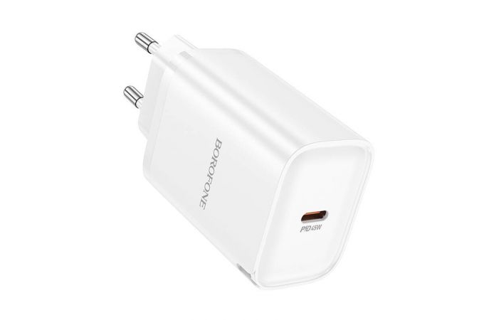 Сетевое зарядное устройство USB-C BOROFONE BA86A PD45W QC3.0 (белый)